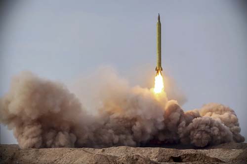 Undated: FILE - In this file photo released Jan. 16, 2021, by the Iranian Revolutionary Guard, a missile is launched in a drill in Iran. On Tuesday, Jan. 26, 2021, Iran warned the Biden administration that it will not have an indefinite time period to rejoin the 2015 nuclear deal between Tehran and world powers. Iran said it also expects Washington to swiftly lift crippling economic sanctions that former President Donald Trump imposed on the country after pulling America out of the atomic accord in 2018 as part of what he called maximum pressure against Iran. AP/PTI(AP01_26_2021_000330B)
